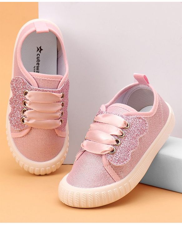 Cute Walk by Babyhug Slip On Glittery Casual Shoes - Pink