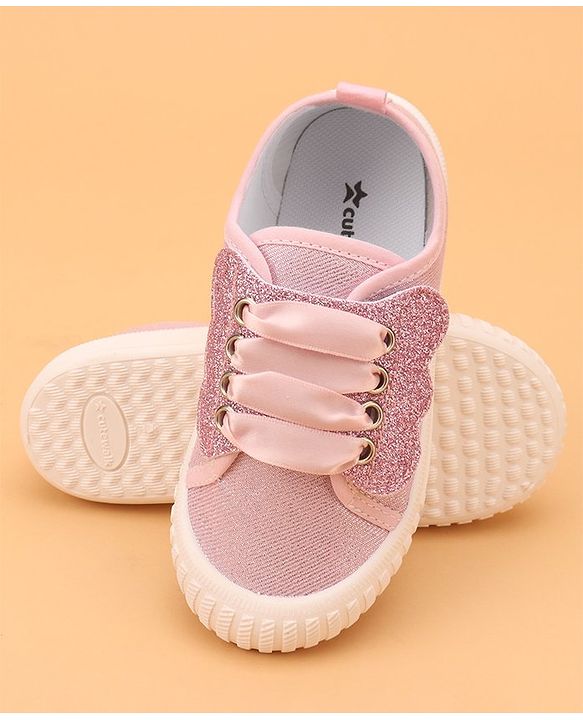 Cute Walk by Babyhug Slip On Glittery Casual Shoes - Pink
