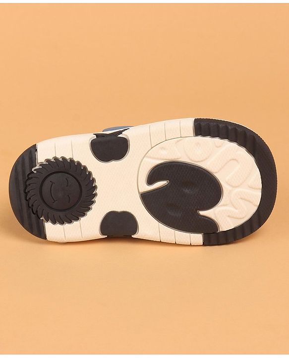 Cute Walk by Babyhug Musical Casual Shoes with Velcro Closure and Football Patch- Blue