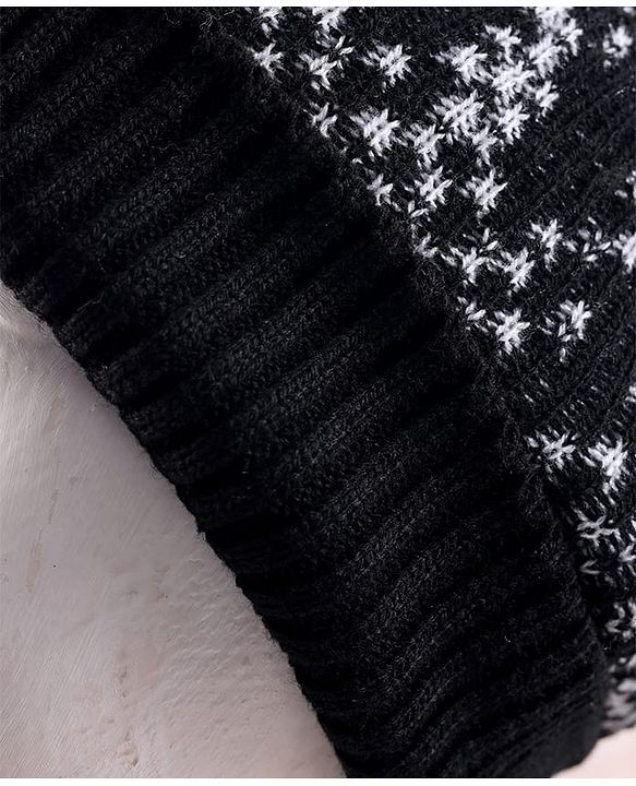 Pine Kids Knit Designed Winter Caps - Black