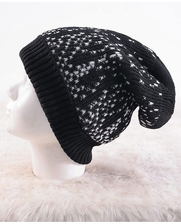 Pine Kids Knit Designed Winter Caps - Black