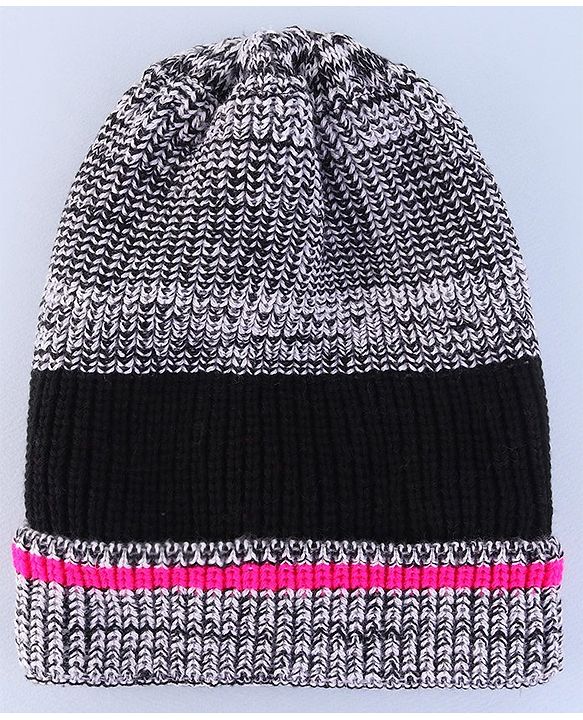 Pine Kids Winter Cap with Cable Knit Design - Grey