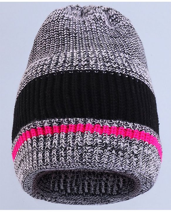 Pine Kids Winter Cap with Cable Knit Design - Grey
