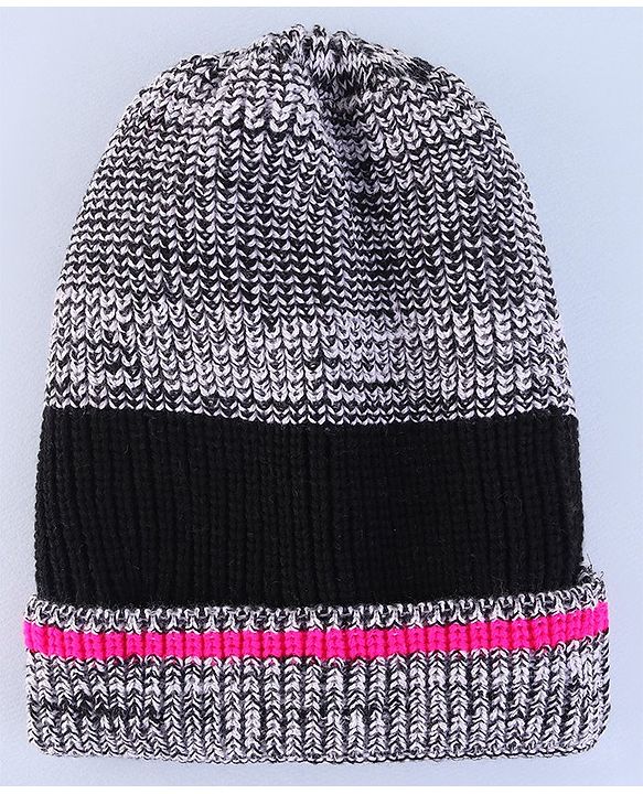 Pine Kids Winter Cap with Cable Knit Design - Grey