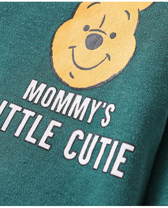 Babyhug Disney Cotton Knit Full Sleeves Front Open Jhablas With Stripes & Winnie The Pooh Graphics Pack of 3 - Red Green & Blue