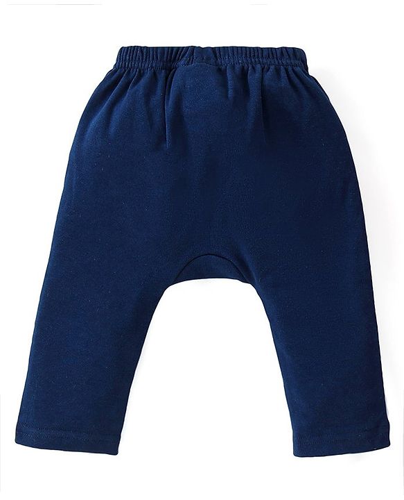 Babyhug Disney Full Length Interlock Diaper Leggings With Winnie the Pooh Graphics Pack of 3 - Navy Red & Dark Green