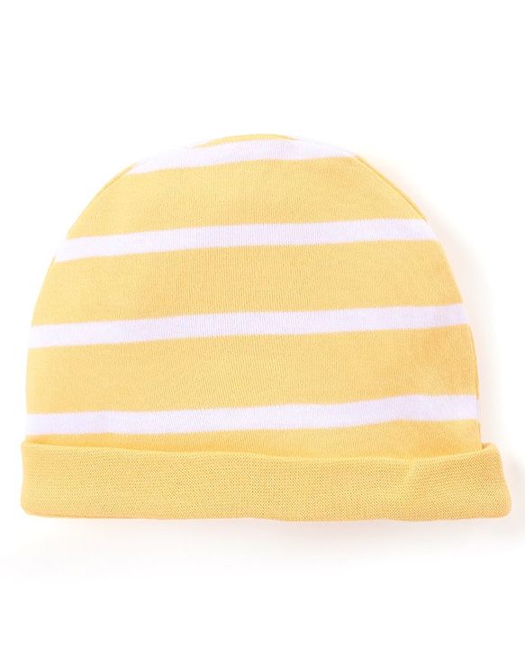 Babyhug 100% Cotton Knit Full Sleeves Onesies with Leggings and Cap Mittens Booties With Giraffe Print - Multicolor