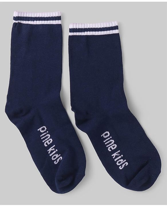 Pine Kids Knit Ankle Length Socks with Stripes & Hearts Design Pack of 3 (Color May Vary)