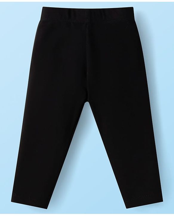 Babyhug Cotton Lycra Full Length Solid Colour Leggings Pack of 5 -  Red Pink & Black