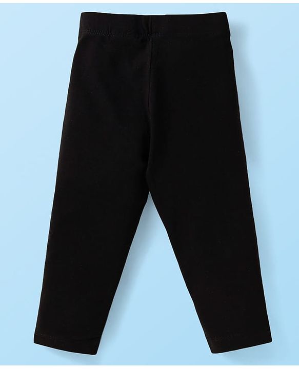 Babyhug Cotton Lycra Full Length Solid Colour Leggings Pack of 5 -  Red Pink & Black