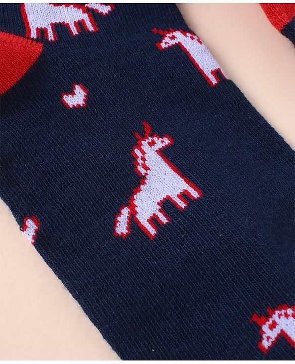 Pine Kids Knit Ankle Length Silvadur Antimicrobial Unicorn Designed Socks Pack Of 3 ( Color May Vary )