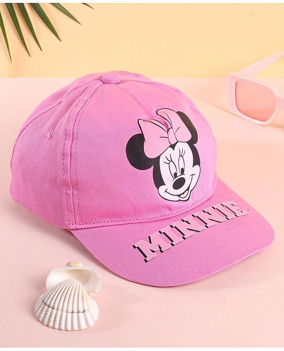 Babyhug Disney  Summer Cap With Minnie Mouse Graphics - Pink