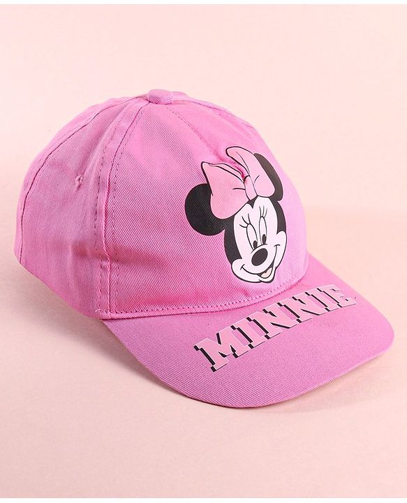 Babyhug Disney  Summer Cap With Minnie Mouse Graphics - Pink