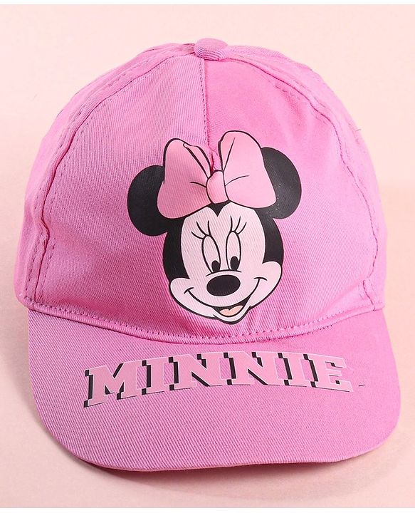 Babyhug Disney  Summer Cap With Minnie Mouse Graphics - Pink