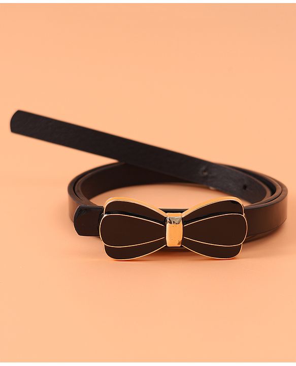 Pine Kids Bow Buckle Belt Free Size - Black