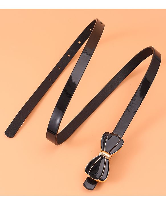 Pine Kids Bow Buckle Belt Free Size - Black