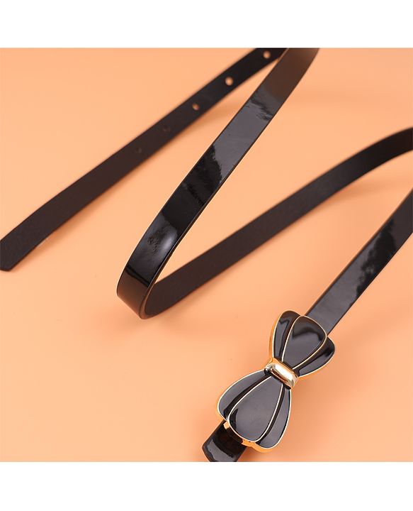 Pine Kids Bow Buckle Belt Free Size - Black