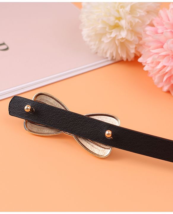 Pine Kids Bow Buckle Belt Free Size - Black