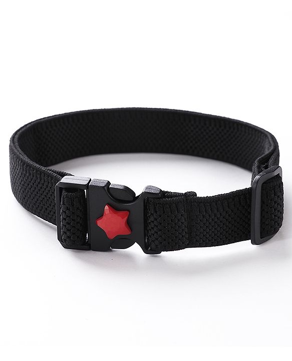 Babyhug Belts with Red Star Free Size Unisex - Black