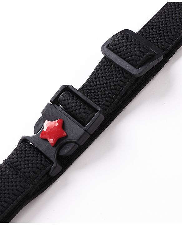 Babyhug Belts with Red Star Free Size Unisex - Black