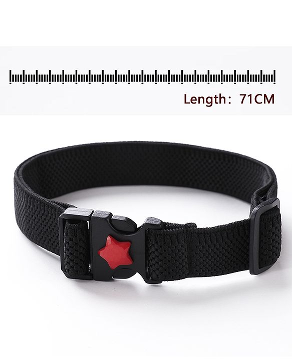 Babyhug Belts with Red Star Free Size Unisex - Black