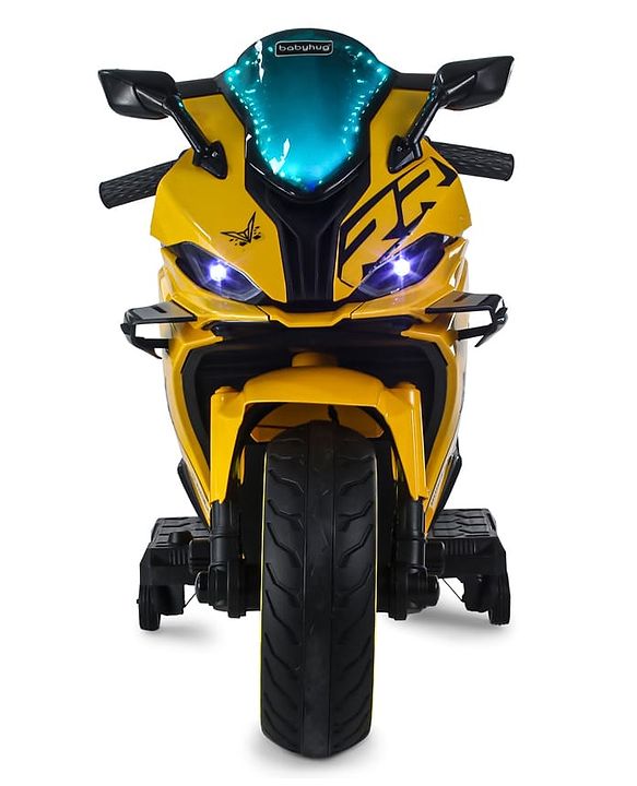 Babyhug CBR Rechargeable EV Battery Operated Ride On Bike with Music & LED Lights - Yellow