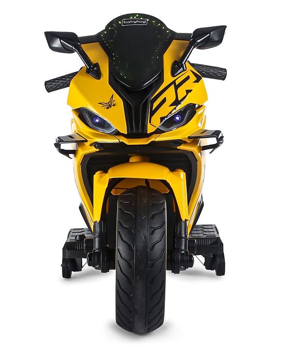 Babyhug CBR Rechargeable EV Battery Operated Ride On Bike with Music & LED Lights - Yellow