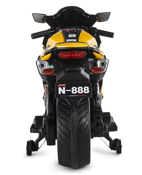 Babyhug CBR Rechargeable EV Battery Operated Ride On Bike with Music & LED Lights - Yellow