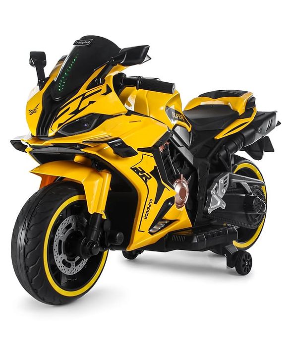 Babyhug CBR Rechargeable EV Battery Operated Ride On Bike with Music & LED Lights - Yellow