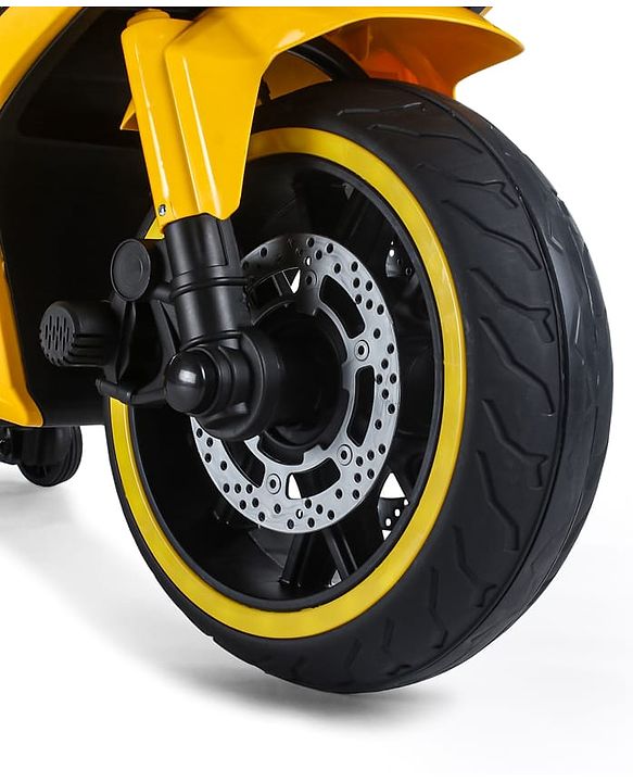 Babyhug CBR Rechargeable EV Battery Operated Ride On Bike with Music & LED Lights - Yellow