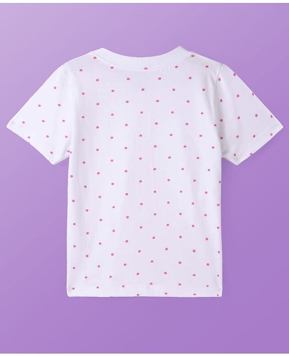 Pine Kids Cotton Knit Solid Frock With Polka Dot Printed Inner Tee - Yellow