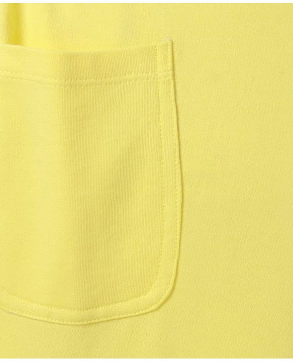 Pine Kids Cotton Knit Solid Frock With Polka Dot Printed Inner Tee - Yellow
