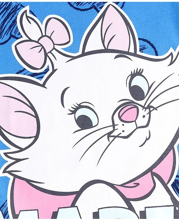 Pine Kids Disney Full Sleeves Night Suit With Aristocats Marie Graphics - Blue
