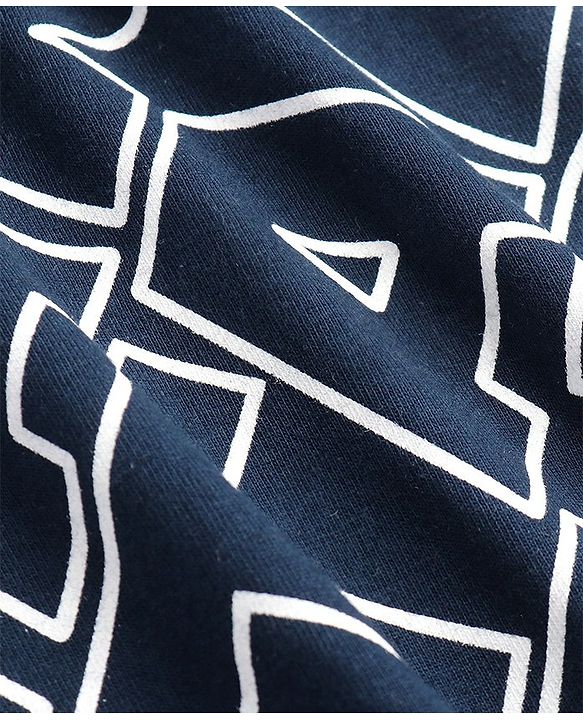 Pine Kids Lucas Single Jersey Full Sleeves Night Suit with Star War Print - Navy Blue