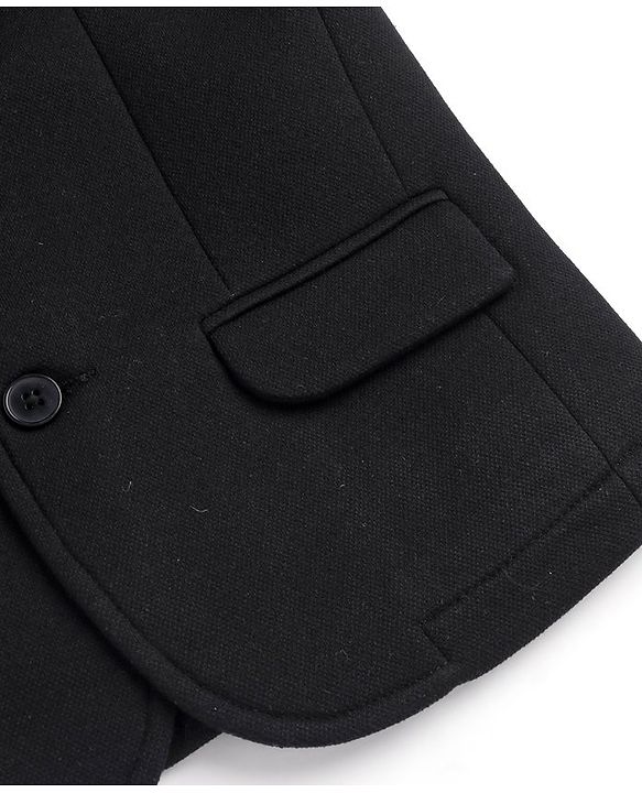 Pine Kids Full Sleeves Solid Colour Blazer - Black