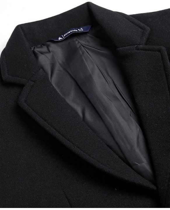 Pine Kids Full Sleeves Solid Colour Blazer - Black