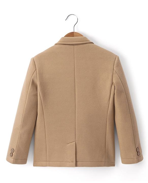 Pine Kids Full Sleeves Solid Colour Blazer - Beige