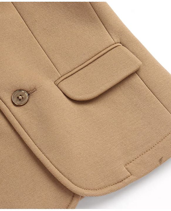 Pine Kids Full Sleeves Solid Colour Blazer - Beige