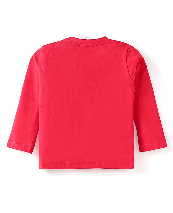 Babyhug Cotton Knit Full Sleeves T-Shirts with Text Print Pack of 3 - Red Blue & Yellow