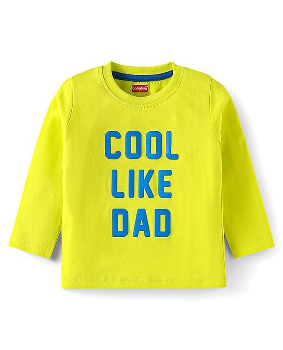 Babyhug Cotton Knit Full Sleeves T-Shirts with Text Print Pack of 3 - Red Blue & Yellow