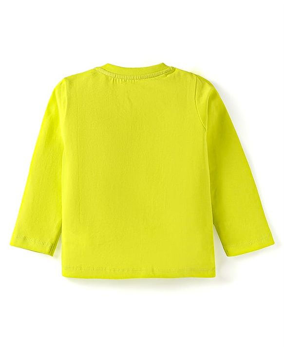 Babyhug Cotton Knit Full Sleeves T-Shirts with Text Print Pack of 3 - Red Blue & Yellow