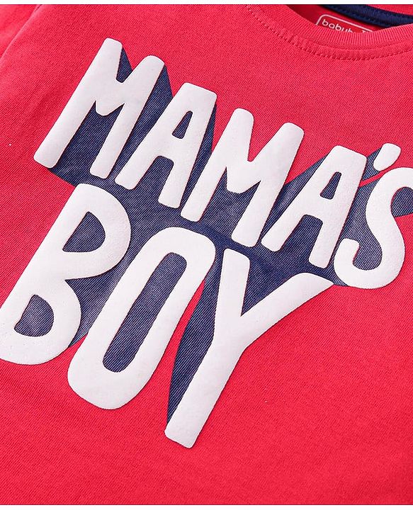 Babyhug Cotton Knit Full Sleeves T-Shirts with Text Print Pack of 3 - Red Blue & Yellow