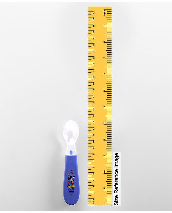 Babyhug Disney Mickey Mouse Silicone Spoons Pack of 2 - Navy Blue