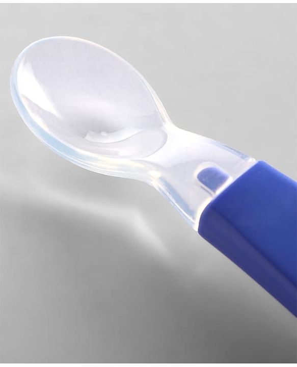 Babyhug Disney Mickey Mouse Silicone Spoons Pack of 2 - Navy Blue