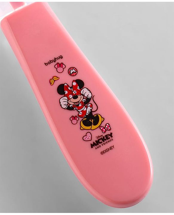 Babyhug Disney Mickey Mouse Silicone Spoons Pack of 2 - Pink