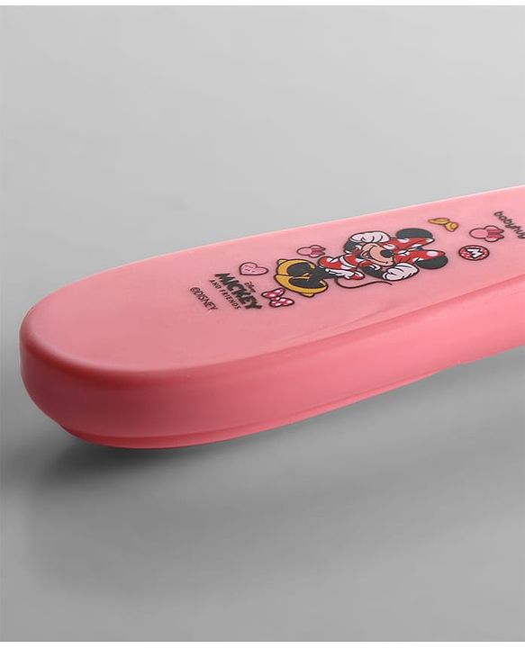 Babyhug Disney Mickey Mouse Silicone Spoons Pack of 2 - Pink