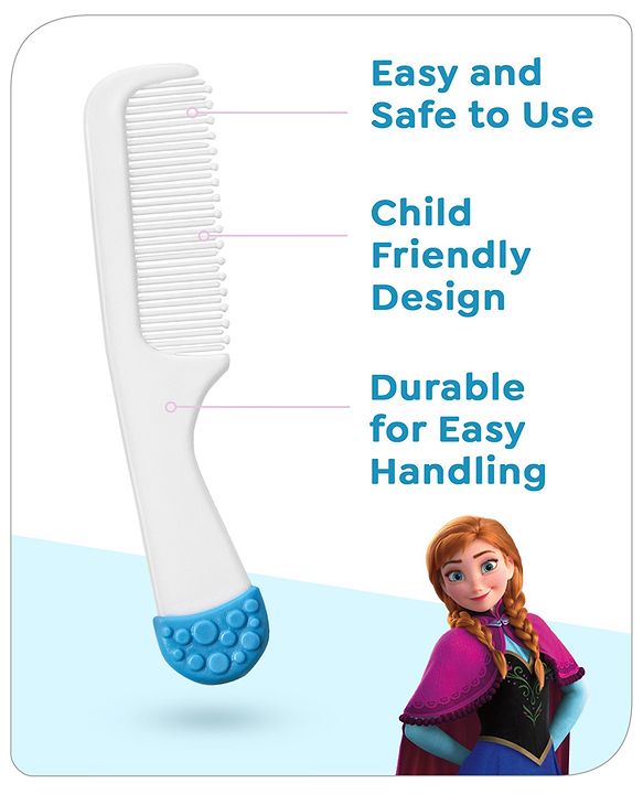Babyhug Disney Frozen Ergo Grip Hair Brush & Comb - White