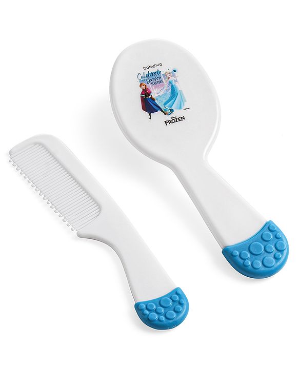 Babyhug Disney Frozen Ergo Grip Hair Brush & Comb - White