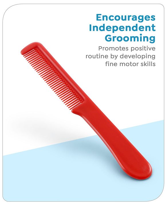 Babyhug Disney Mickey Mouse Easy Grip Hair Brush & Comb - Red