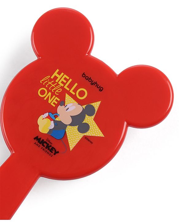 Babyhug Disney Mickey Mouse Easy Grip Hair Brush & Comb - Red